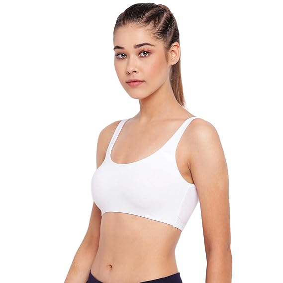 Enamor Low Impact Women's Cotton Everyday Sports Bra – Non-Padded, Wirefree, High Coverage, All-Day Comfort SB06